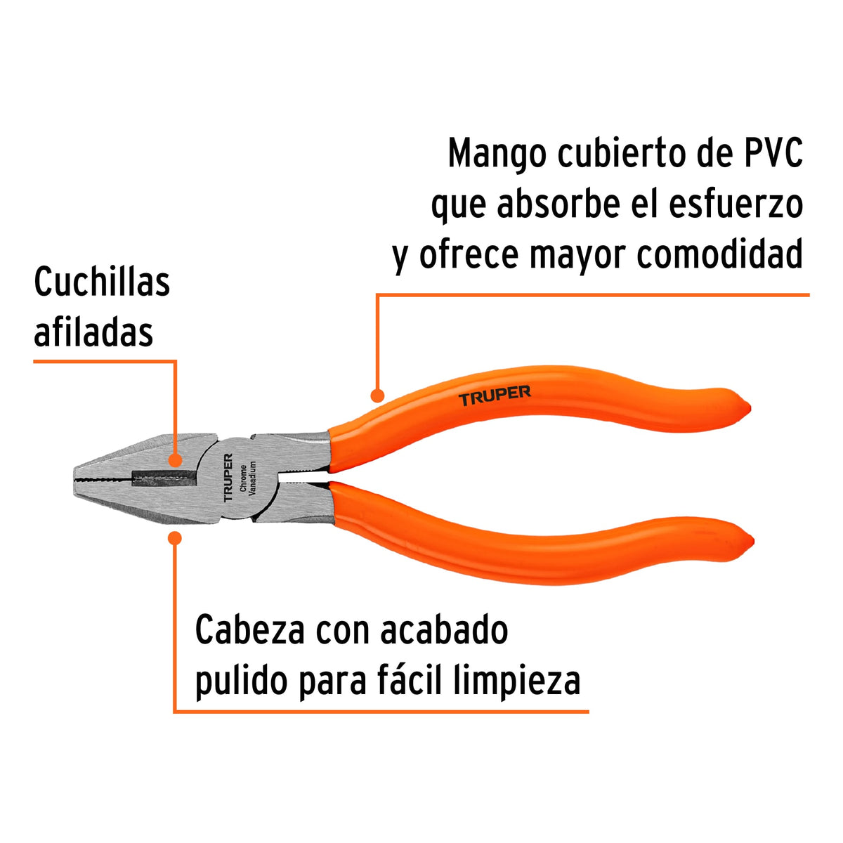 ALICATE TRUPER ELECTRICISTA MANGO PVC