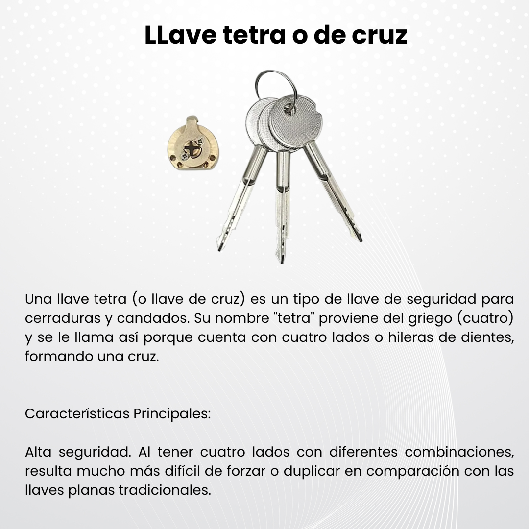 CERRADURA KL C640L-83-C AUXILIAR LLAVE TETRA