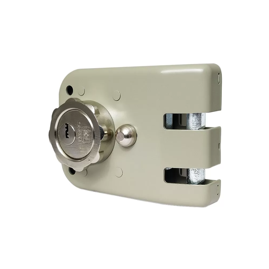 CERRADURA KL 1080 DE GANCHO Y PERILLA PUERTA PRINCIPAL CON 5 LLAVES DE PUNTOS