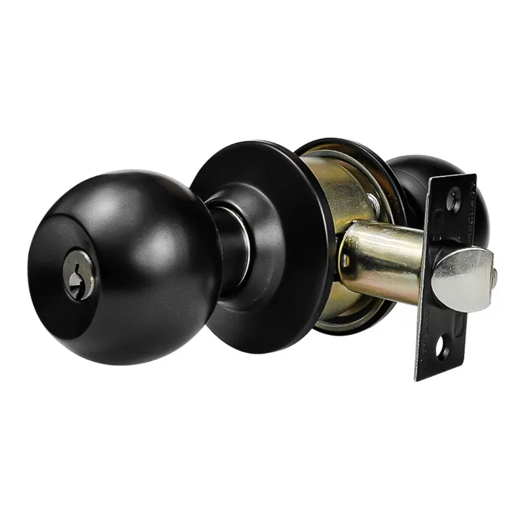 CERRADURA KL 501 BLACK POMO CILINDRICO NEGRO